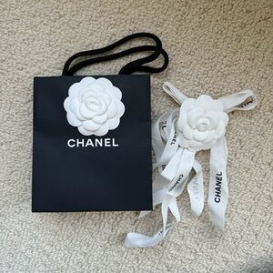 Chanel Small Paper Bag, Ribbon & Camellia